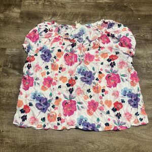 St John’s Bay Floral Short Sleeve Shirt Size 3x